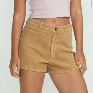 Billabong Free Fall High Rise Corduroy Shorts Khaki - Women’s 30